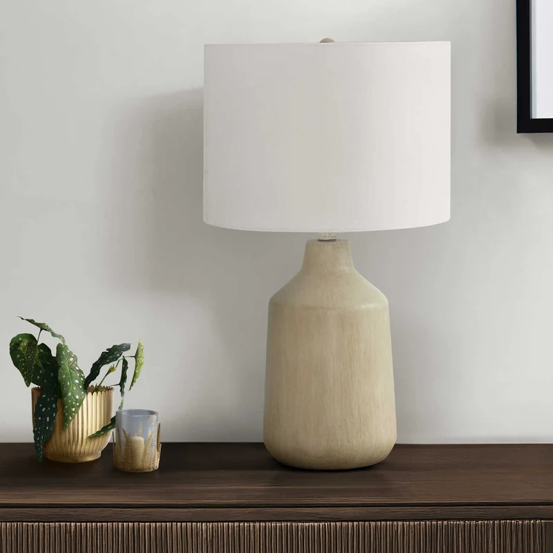 Lampe de table en béton lisse 24 po - I 9701-9702-9703