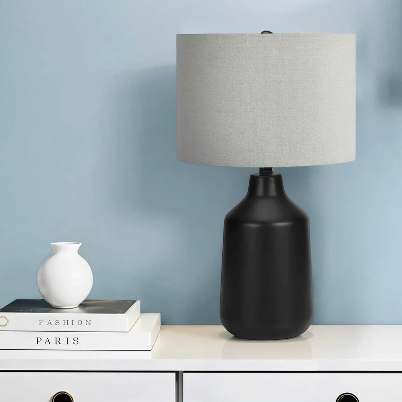 Lampe de table en béton lisse 24 po - I 9701-9702-9703