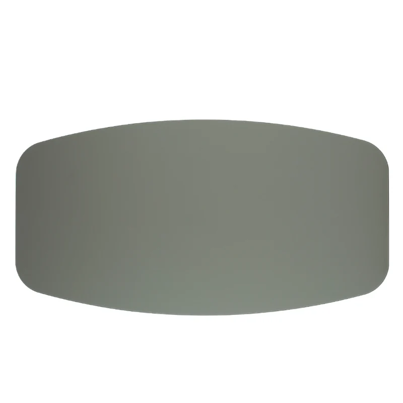 Table de salle à manger rectangulaire avec contour arrondi en verre et en bois - Luciano