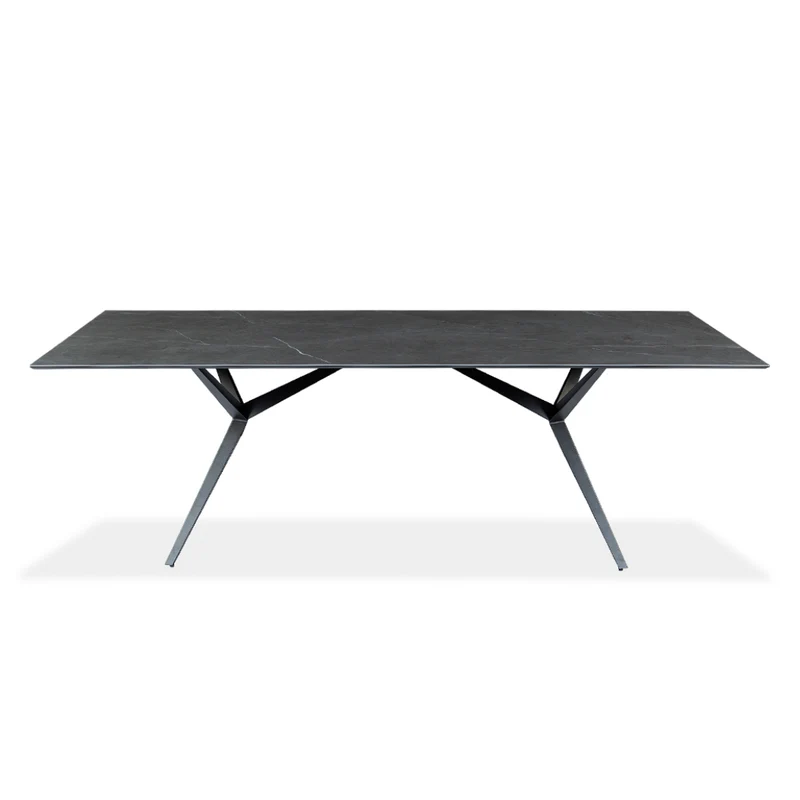 Table de salle à manger rectangulaire en céramique avec métal - Urby