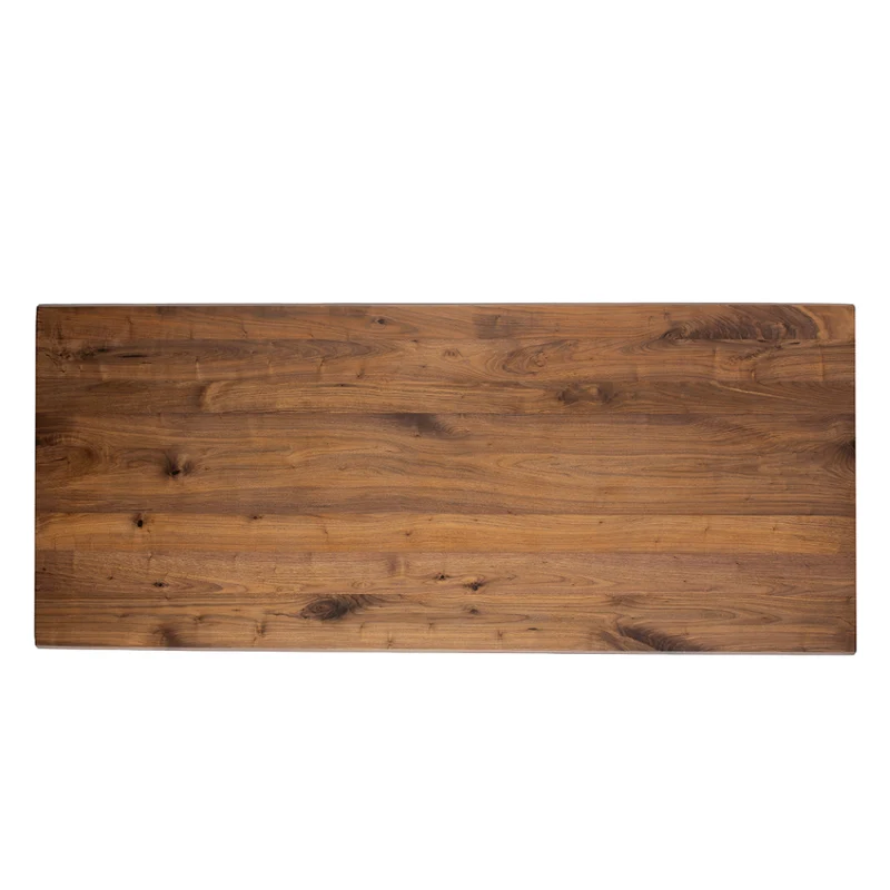 Table de salle à manger rectangulaire en bois noyer et métal - Jack
