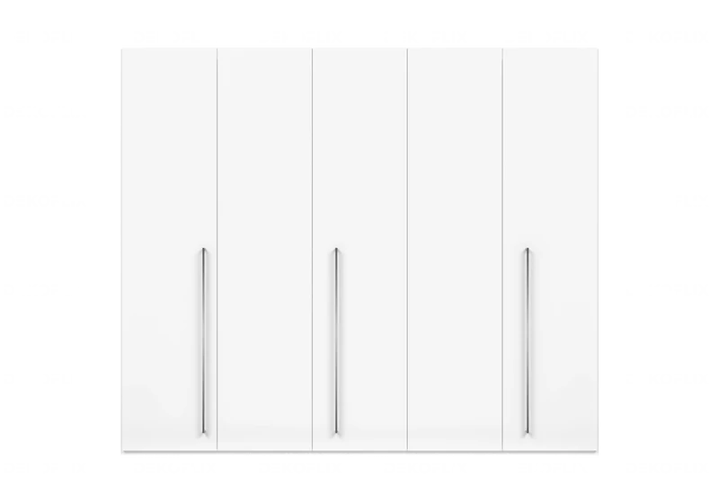 Armoire 2 à 6 portes battantes blanc laqué - Luna