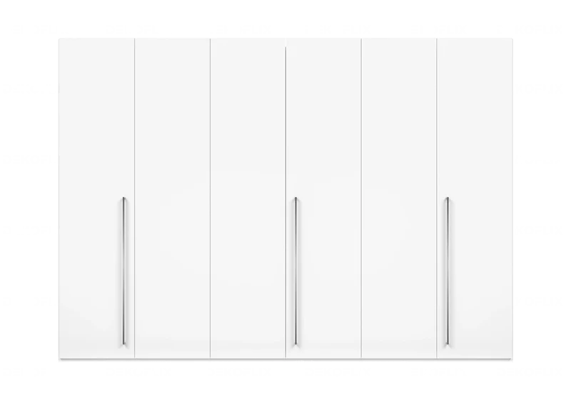 Armoire 2 à 6 portes battantes blanc laqué - Luna