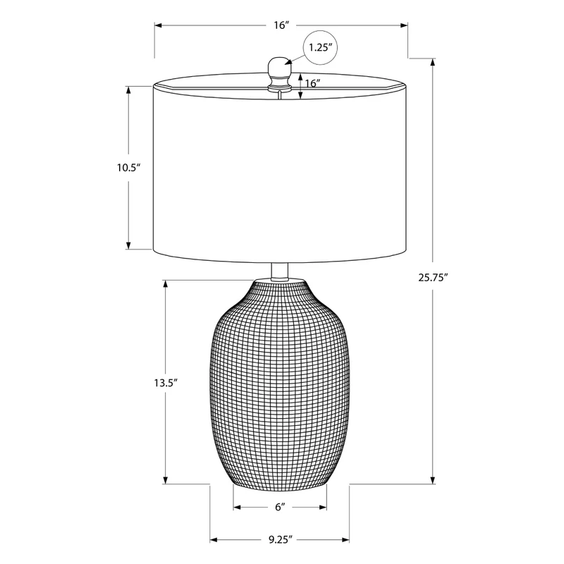 Lampe de table en céramique émaillée 26 po - I 9704-9705