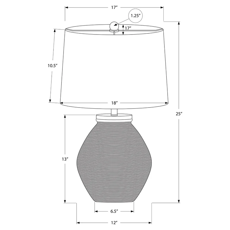 Lampe de table en béton texturé 25 po - I 9714-9715