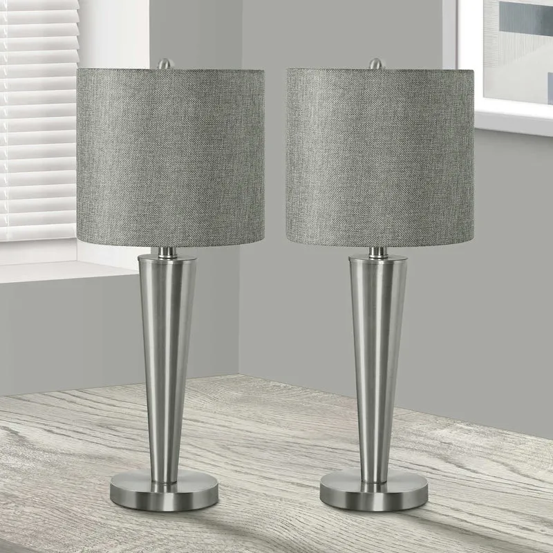 Ensemble de 2 lampes de table en métal avec port USB intégré 24 po - I 9642-9643