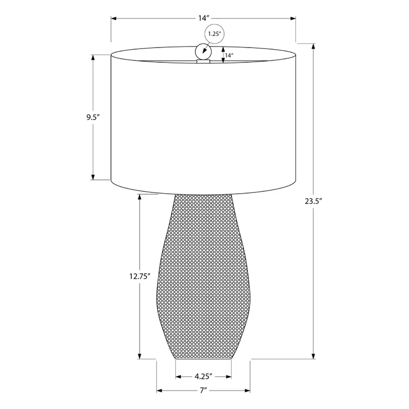 Lampe de table en résine texturée 24 po - I 9654-9655