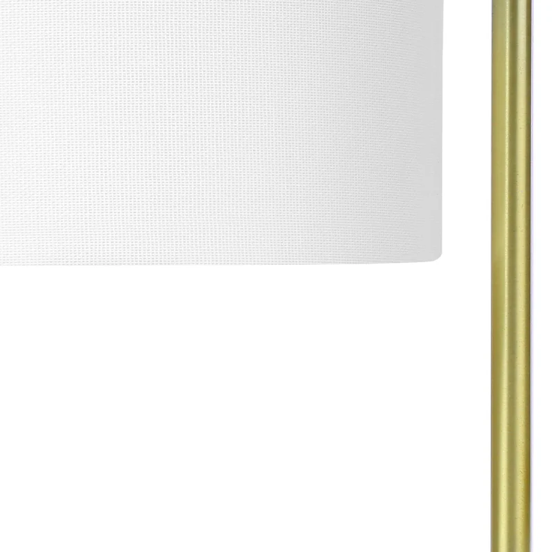 Lampe de table en marbre blanc et métal doré 20 po - I 9636
