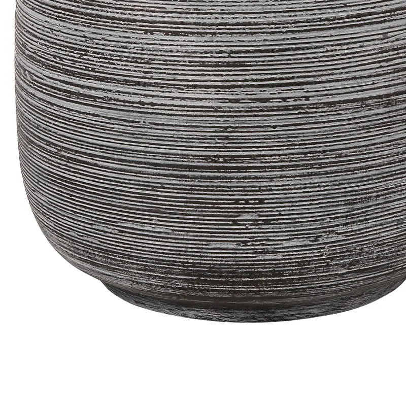 Lampe de table en céramique grise texturée 19 po - I 9633