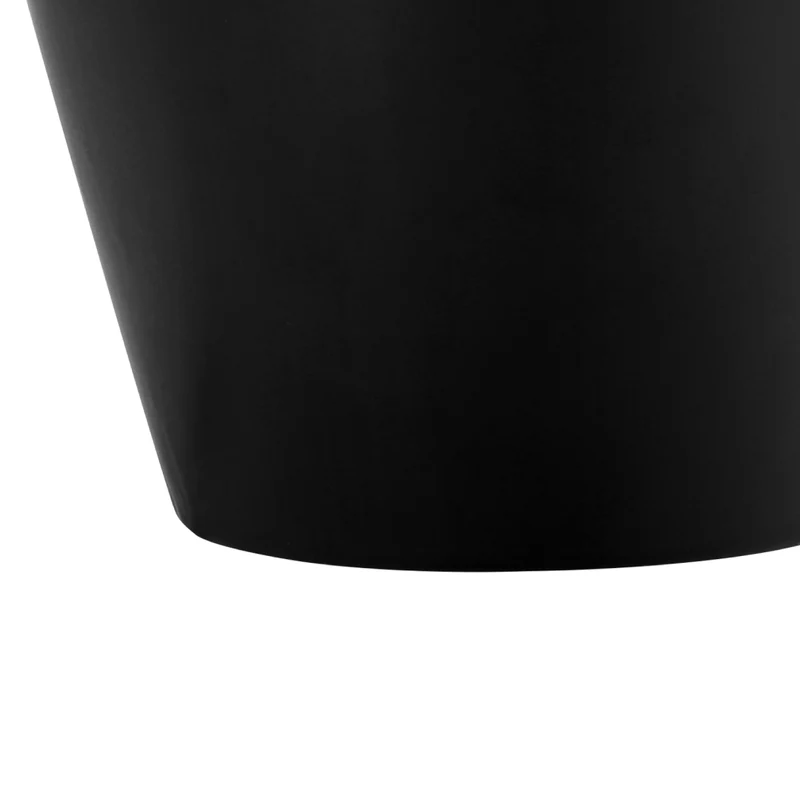 Lampe de table en céramique noire lisse 17 po - I 9738