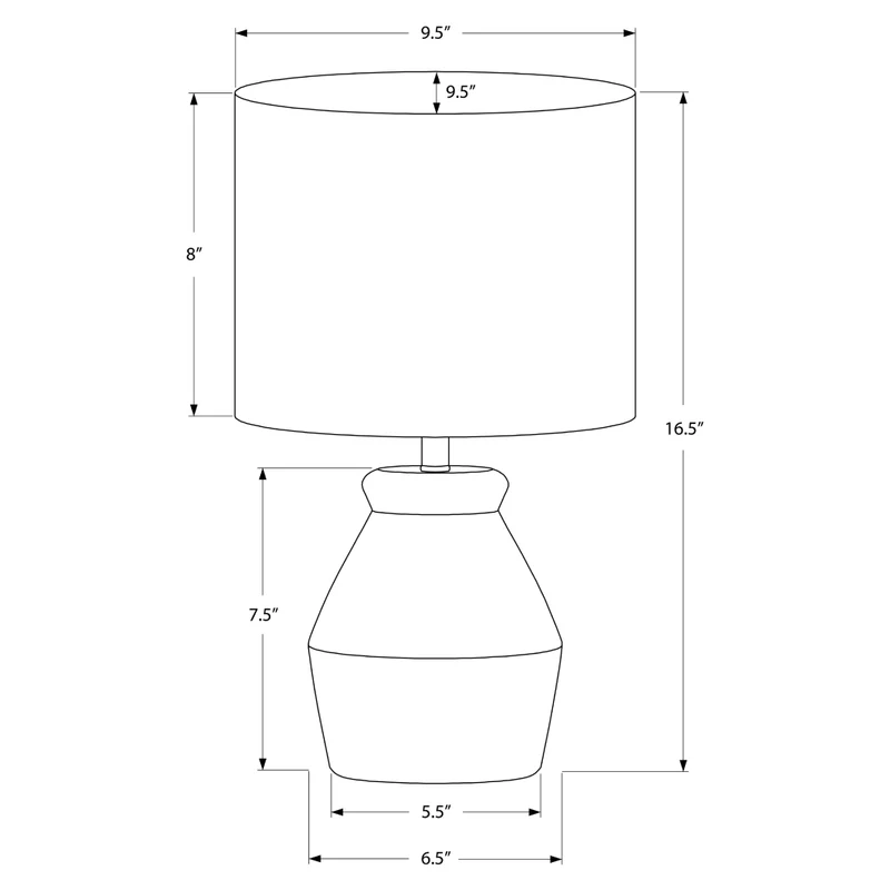 Lampe de table en céramique crème 17 po - I 9740