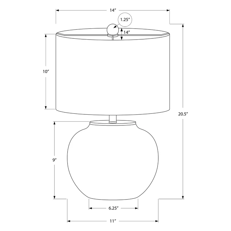 Lampe de table en céramique crème avec des nuances brunes 21 po - I 9722