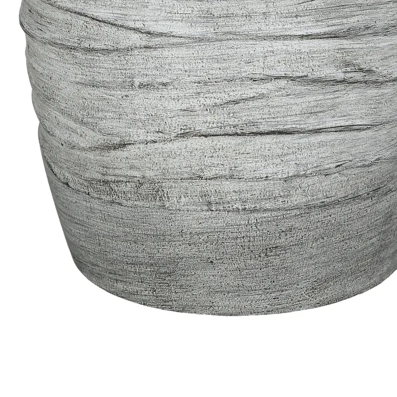 Lampe de table en résine grise texturée 27 po - I 9723