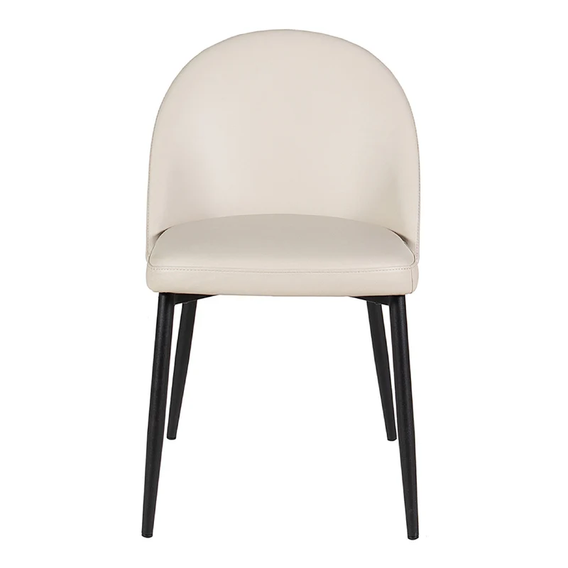 Chaise de salle à manger rembourrée en cuir - Emma
