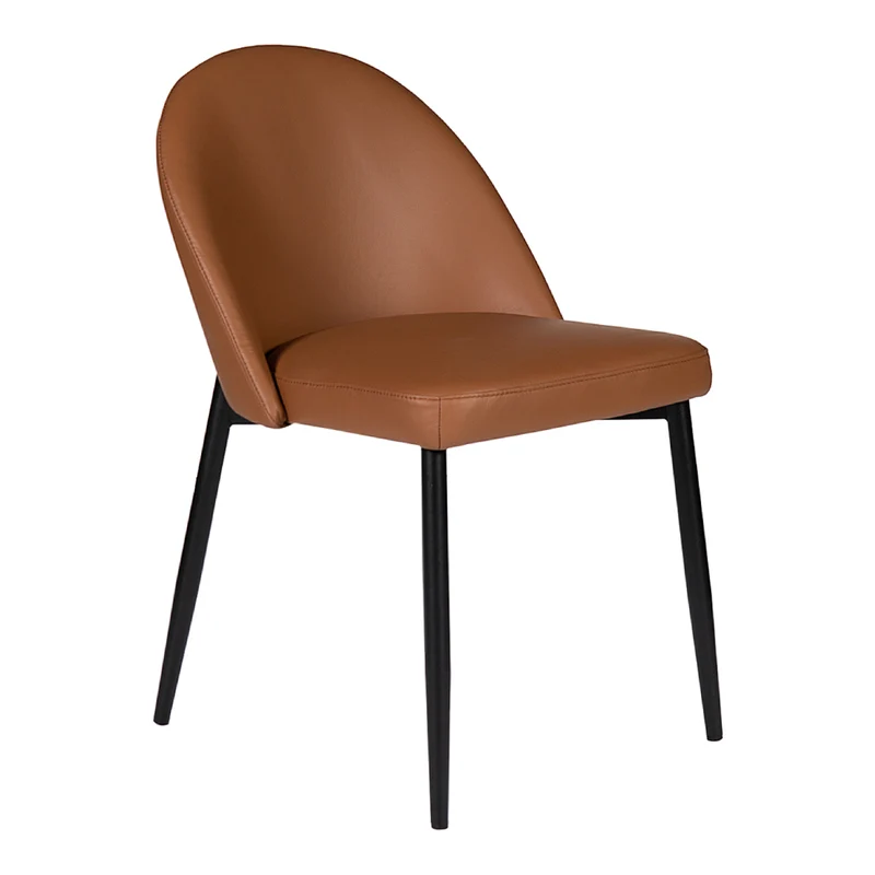Chaise de salle à manger rembourrée en cuir - Emma