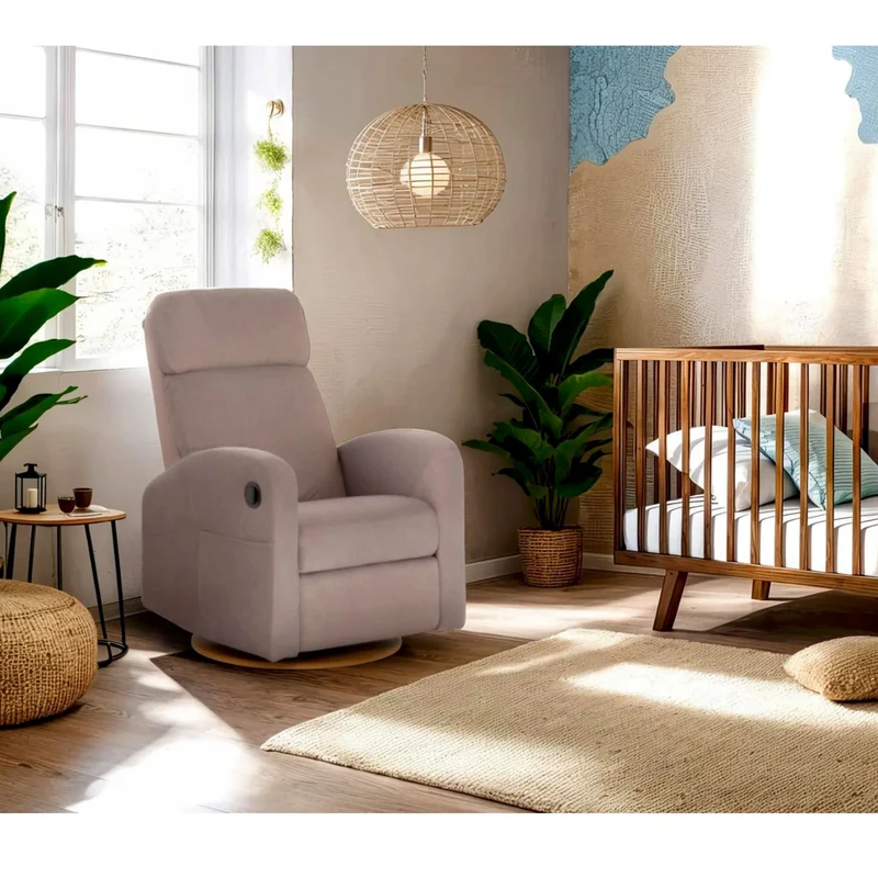 Fauteuil Berçant Inclinable Pivotant Hailey - Arlo Beige