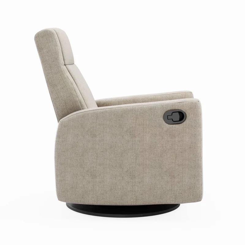 Fauteuil Berçant et Pivotant Nelly - Breather Driftwood / Noir