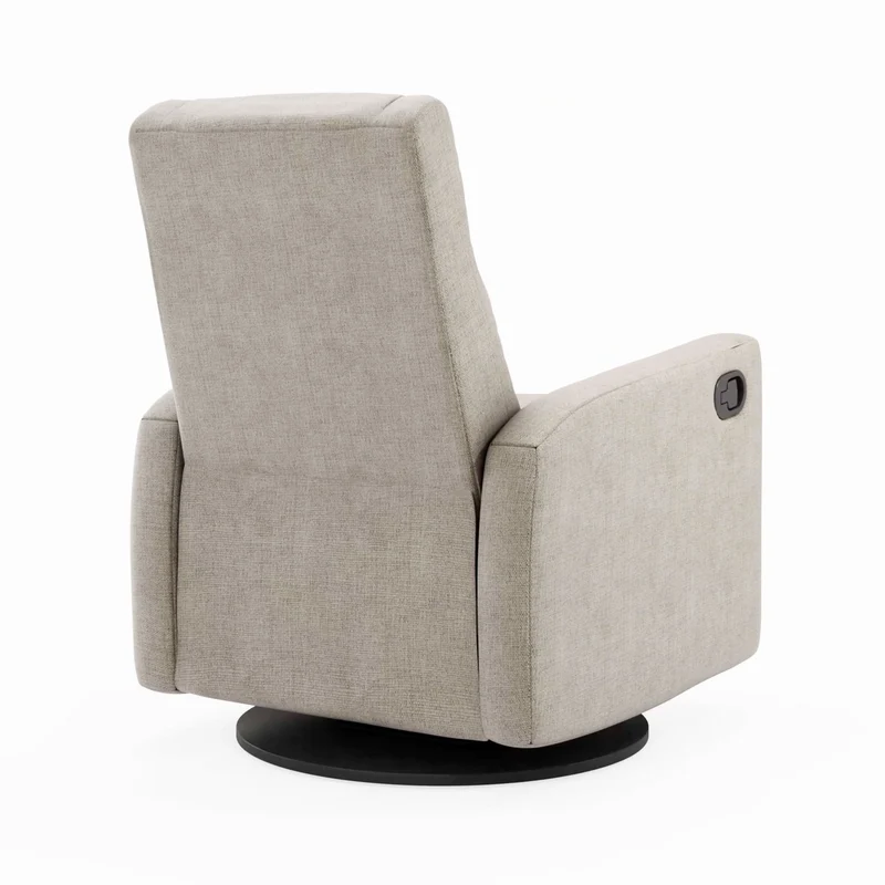 Fauteuil Berçant et Pivotant Nelly - Breather Driftwood / Noir