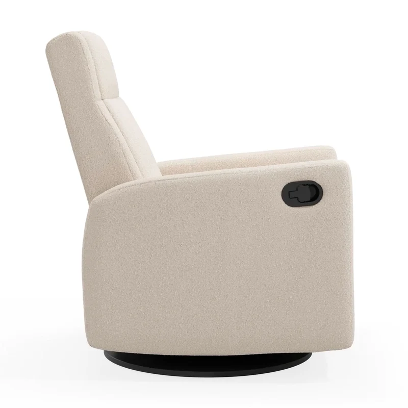 Fauteuil Berçant et Pivotant Nelly - Beyond Sheep Crème / Noir