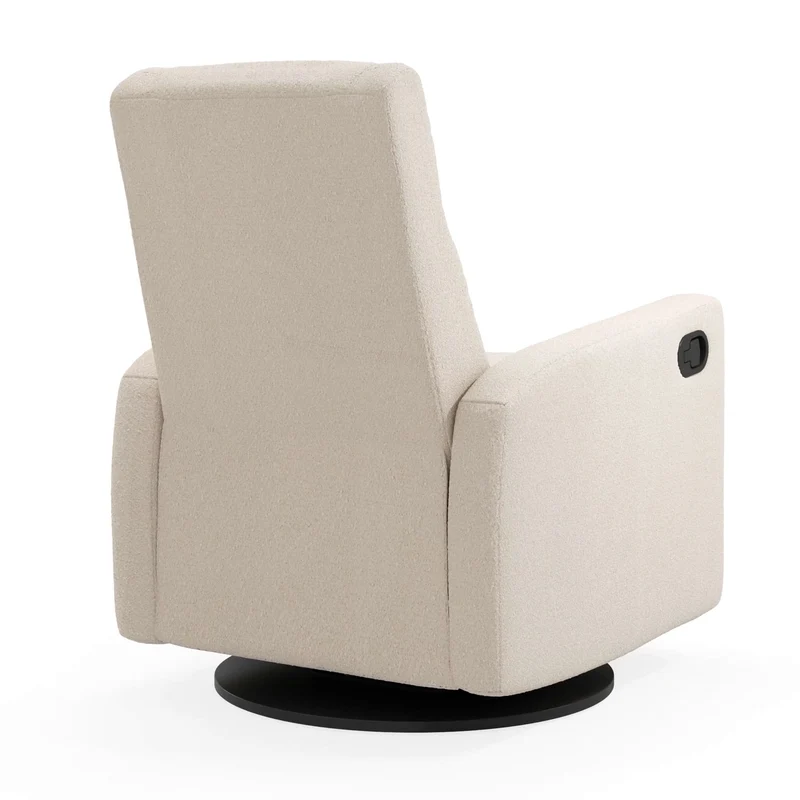 Fauteuil Berçant et Pivotant Nelly - Beyond Sheep Crème / Noir