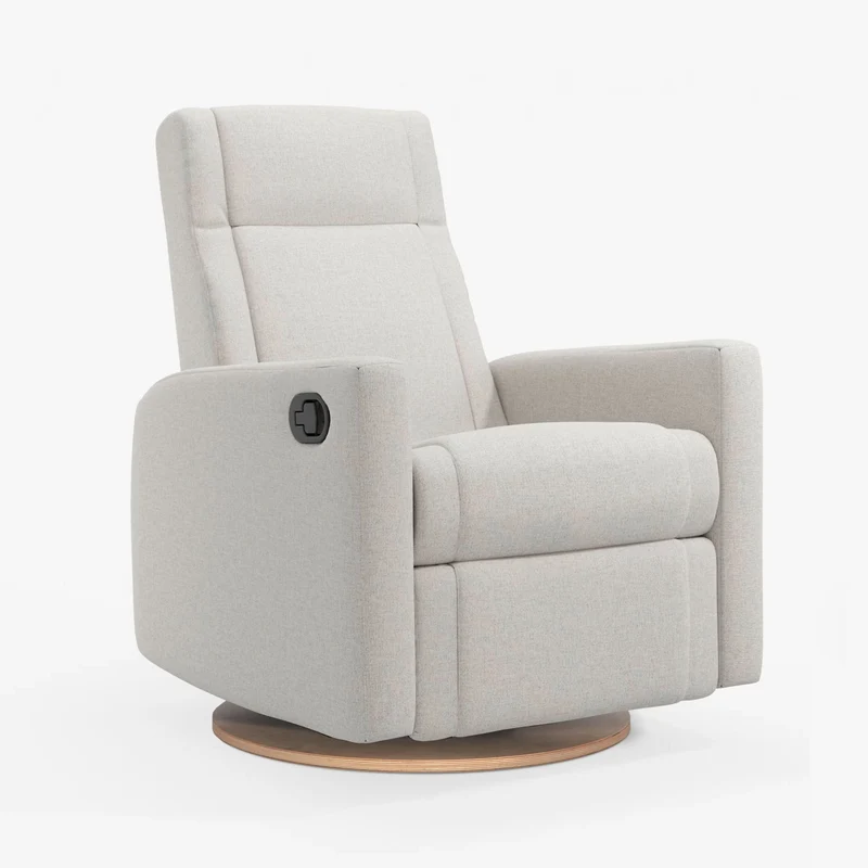 Fauteuil Berçant et Pivotant Nelly - Tissu Anti-tache Alta™ 10