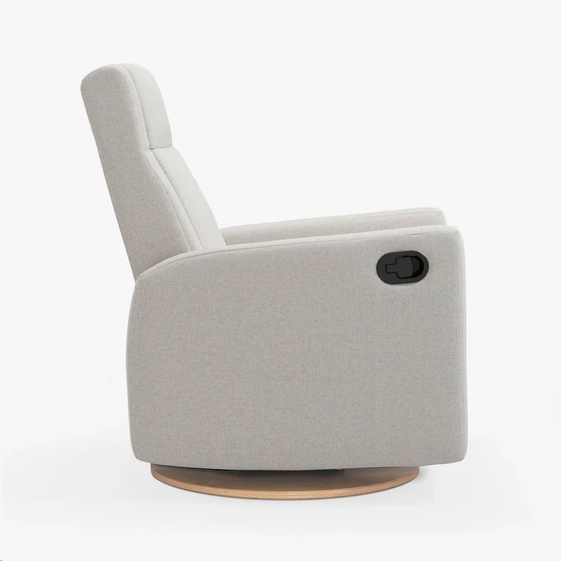 Fauteuil Berçant et Pivotant Nelly - Tissu Anti-tache Alta™ 10