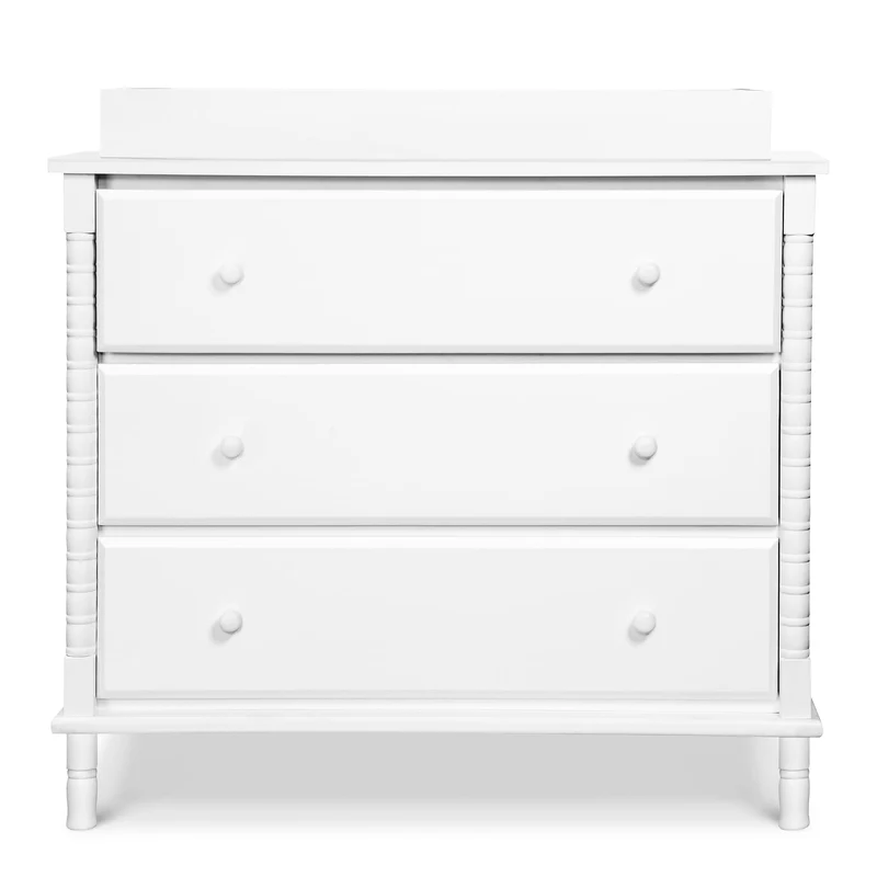 Commode 3 Tiroirs Jenny Lind Spindle - Blanc