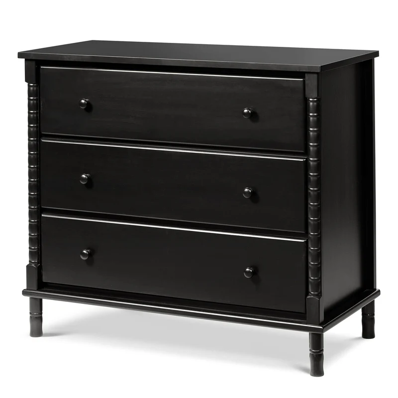 Commode 3 Tiroirs Jenny Lind Spindle - Ébène