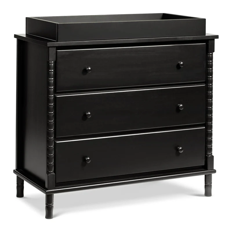 Commode 3 Tiroirs Jenny Lind Spindle - Ébène