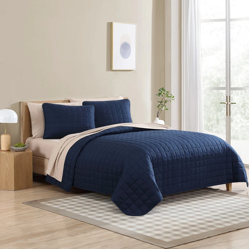 Courtepointe Lit Simple - Marine
