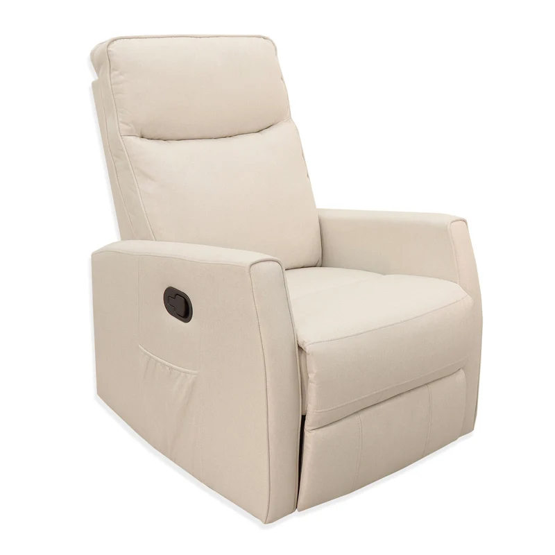 Fauteuil Berçant Pivotant et Inclinable - Tweed Beige