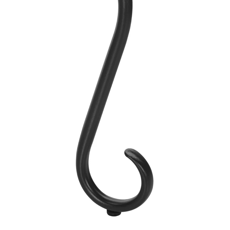 Porte-manteau en métal martelé noir avec 8 crochets - I 2065