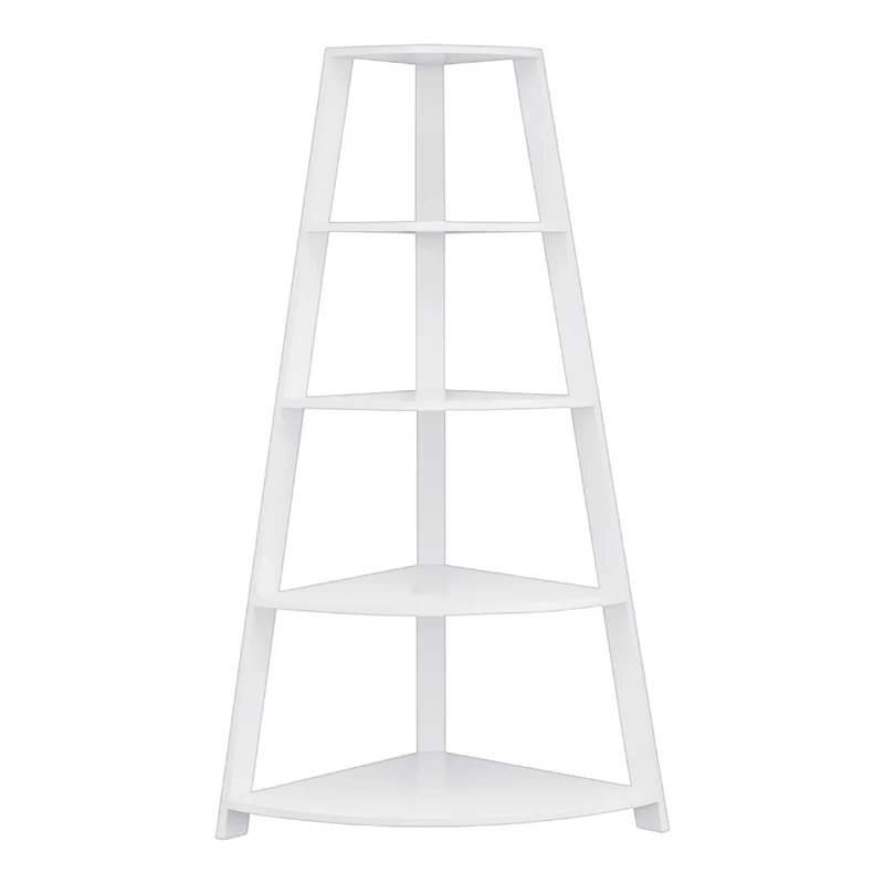 Étagère de coin en MDF/stratifié avec 4 tablettes - I 2424-2425