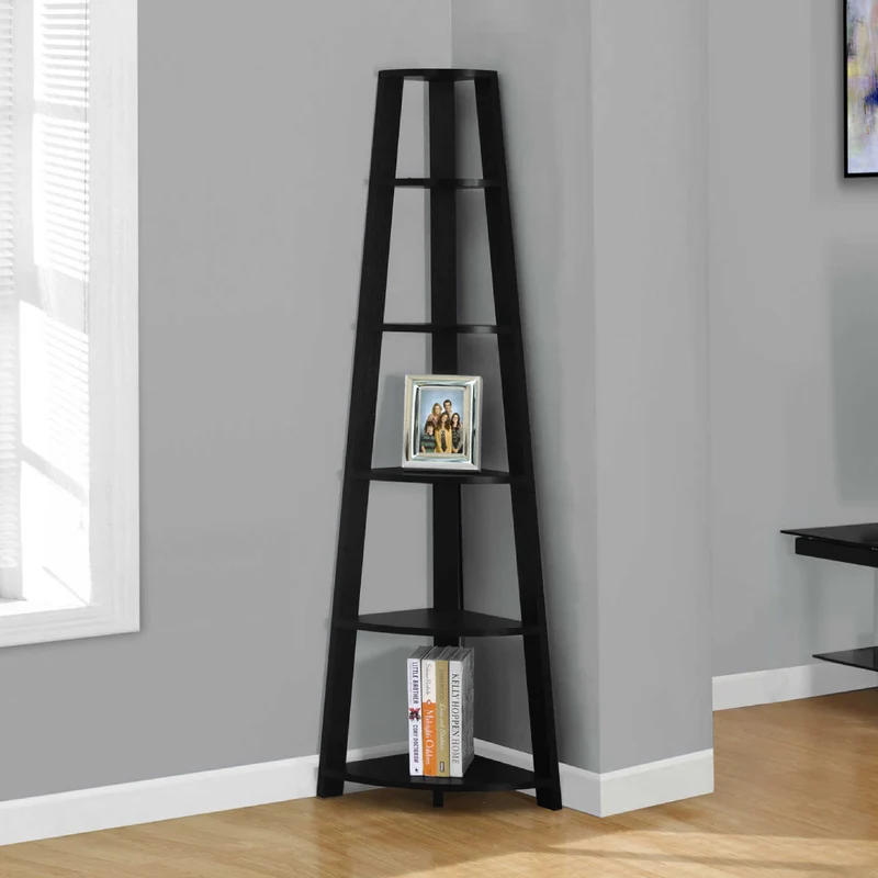 Étagère de coin en MDF/stratifié avec 5 tablettes - I 2495-2496-2497-2499-2750