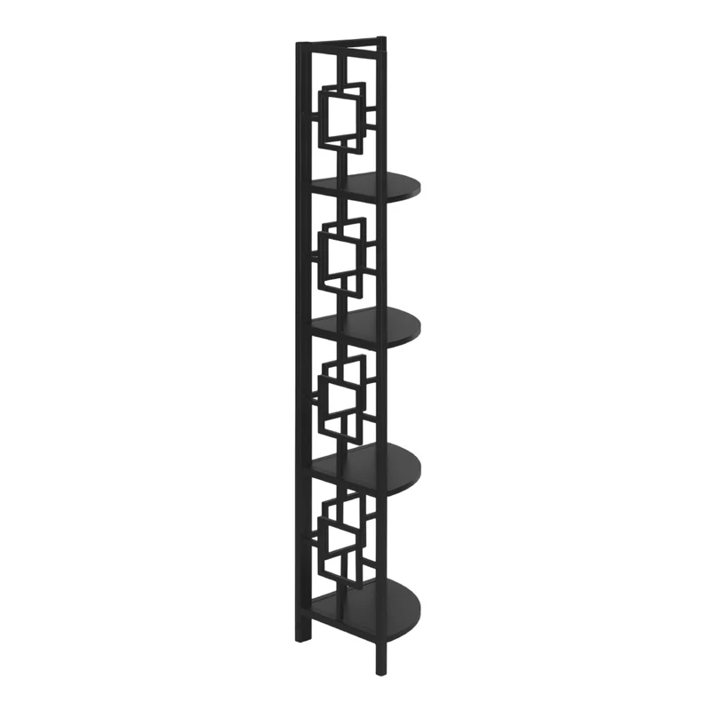 Étagère de coin en métal avec 4 tablettes en MDF/stratifié - I 3610-3611-3612-3613