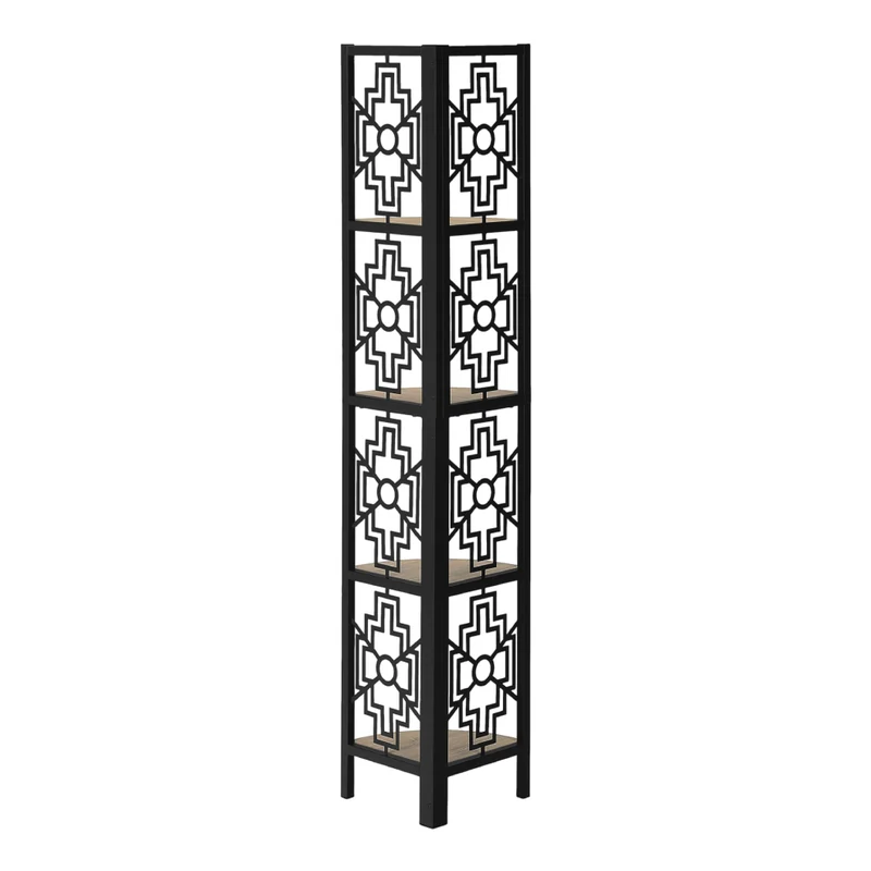 Étagère de coin en métal avec 4 tablettes en MDF/stratifié - I 3621-3622-3623