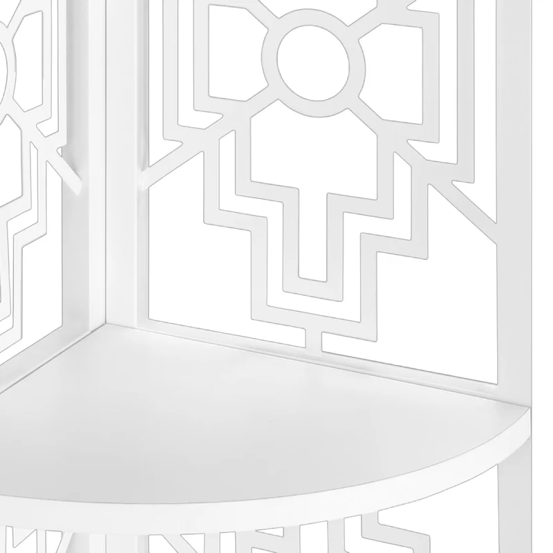 Étagère de coin en métal avec 4 tablettes en MDF/stratifié - I 3621-3622-3623