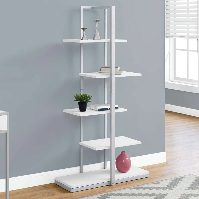 Étagère en métal avec 5 tablettes en MDF/stratifié - I 7232-7233