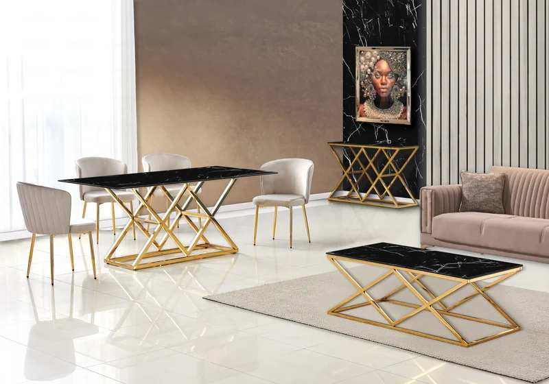 Chaise de salle à manger design en velours taupe - Diva x4