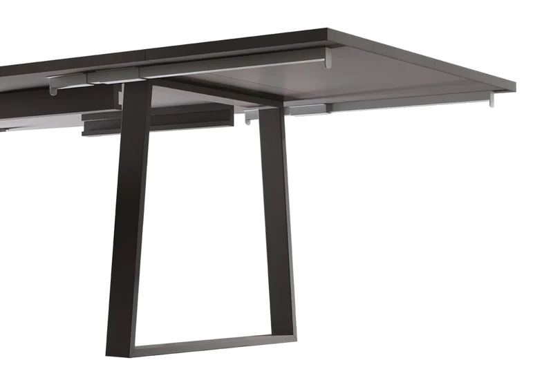 Table à manger extensible effet marbre et bois - Kali