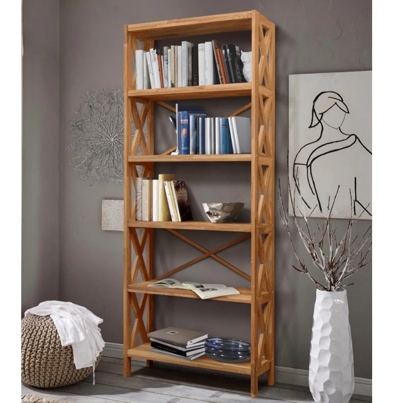 Etagère bibliothèque en bois massif de chêne Royal – NordicStory