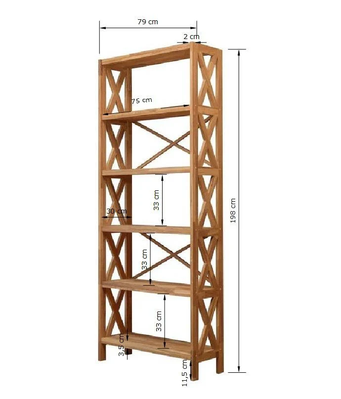 Etagère bibliothèque en bois massif de chêne Royal – NordicStory