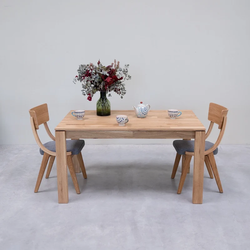 Table à manger en bois massif de chêne Krona - NordicStory