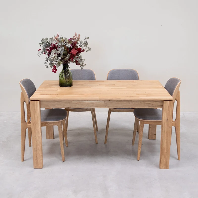 Table à manger en bois massif de chêne Krona - NordicStory