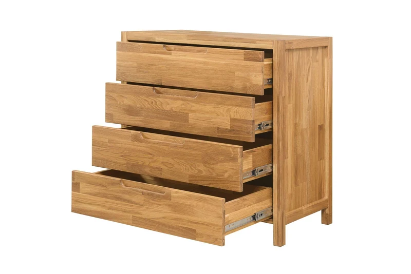 Commode en bois massif de chêne Niels – 88 x 45 x 84 cm - NordicStory