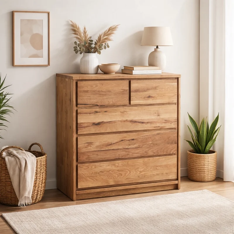 Commode en bois massif de chêne Oregon 2.3 - NordicStory