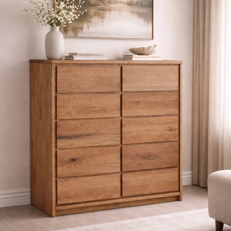 Buffet commode en bois massif de chêne Oregon 1.5 - NordicStory