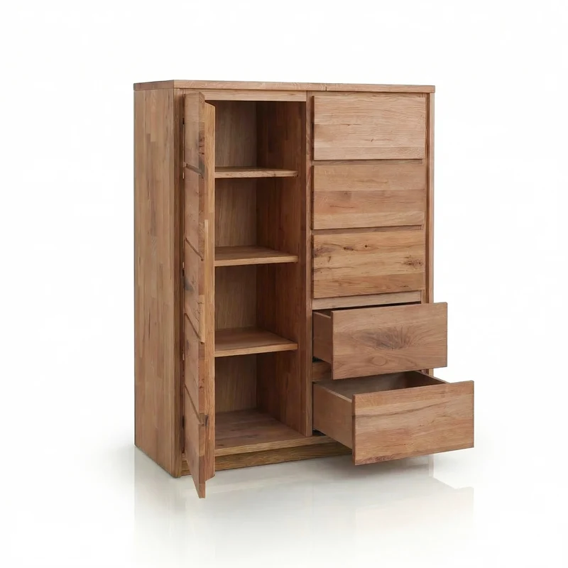 Buffet commode en bois massif de chêne Oregon 1.5 - NordicStory