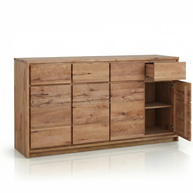 Buffet commode en bois massif de chêne Oregon 4.4 - NordicStory