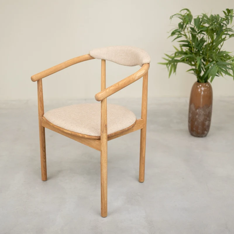 Chaise en bois massif de chêne Lord, revêtement - Lot de 2 ou 4 chaises - NordicStory